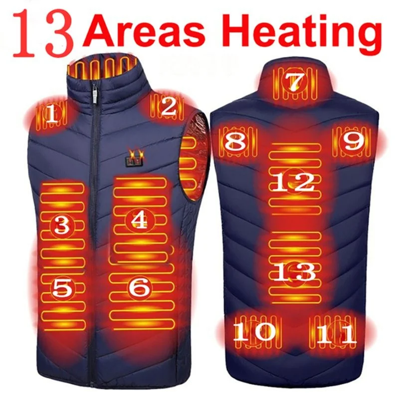 LS 13 Area Electric Heated Vest Men Women Usb Smart Heated Jacket Heating Thermal Clothing Hunting Winter Outdoor Blue
LS 13 Area Electric Heated Vest Men Women Usb Smart Heated Jacket Heating Thermal Clothing Hunting Winter Outdoor Blue
