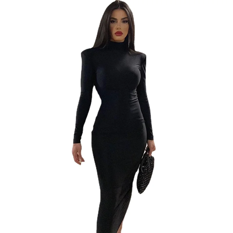 LEOSD Fashion Solid Women Long Sleeve Medium Length Dress Bodycon High Collar Sexy Elegant Party Club Dress vestidos de mujer
LEOSD Fashion Solid Women Long Sleeve Medium Length Dress Bodycon High Collar Sexy Elegant Party Club Dress vestidos de mujer