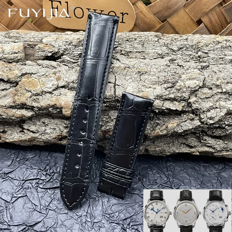 FUYIJIA Luxury GlashutteOriginal Watch Band Custom Alligator Strap 19MM 20MM 21MM Crocodile Skin Watchbands Genuine Leather Belt
FUYIJIA Luxury GlashutteOriginal Watch Band Custom Alligator Strap 19MM 20MM 21MM Crocodile Skin Watchbands Genuine Leather Belt