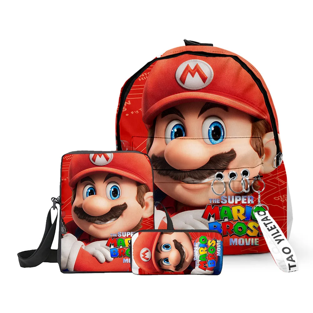 Детский рюкзак Super Mario из трех предметов, сумка для учеников и студентов с периферийным мультяшным принтом, вместительная школьная сумка через плечо, сумка для ручек
Детский рюкзак Super Mario из трех предметов, сумка для учеников и студентов с периферийным мультяшным принтом, вместительная школьная сумка через плечо, сумка для ручек