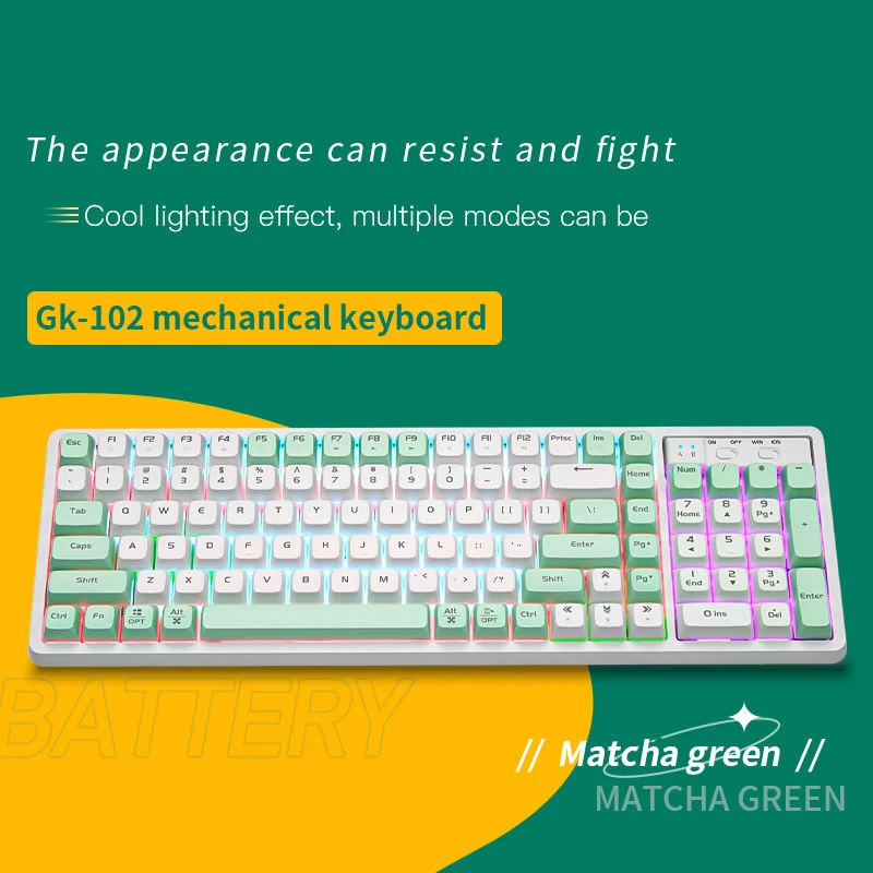 RGB Type-c GK102/85Wired Mechanical Keyboard 102/85 Keys Hot-swap NKRO Gold/Silver/Red Switch Gaming Keyboars Macro Programming
RGB Type-c GK102/85Wired Mechanical Keyboard 102/85 Keys Hot-swap NKRO Gold/Silver/Red Switch Gaming Keyboars Macro Programming