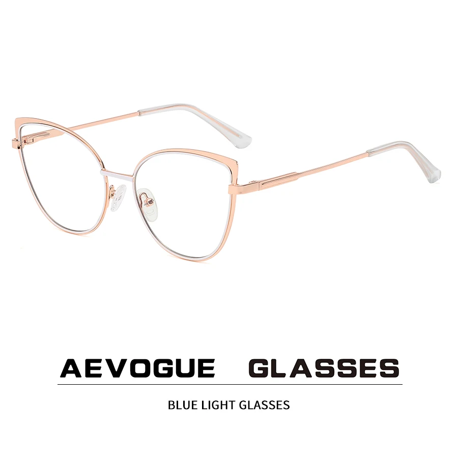 AEVOGUE Eyewear Frame Cat Eye Fashion Glasses Women Computer Anti Blue Glasses Mirror Metal Retro Glasses AE1187
AEVOGUE Eyewear Frame Cat Eye Fashion Glasses Women Computer Anti Blue Glasses Mirror Metal Retro Glasses AE1187