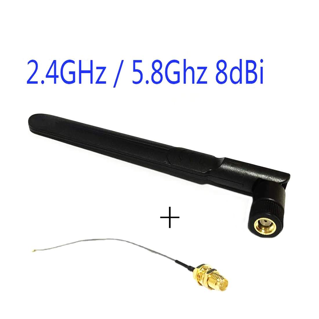 2.4GHz/5.8Ghz 8dBi Omni WIFI Antenna Dual Band With RP SMA Male Connector + IPX/U.FL Switch RP-SMA Female Pigtail Cable 15cm
2.4GHz/5.8Ghz 8dBi Omni WIFI Antenna Dual Band With RP SMA Male Connector + IPX/U.FL Switch RP-SMA Female Pigtail Cable 15cm