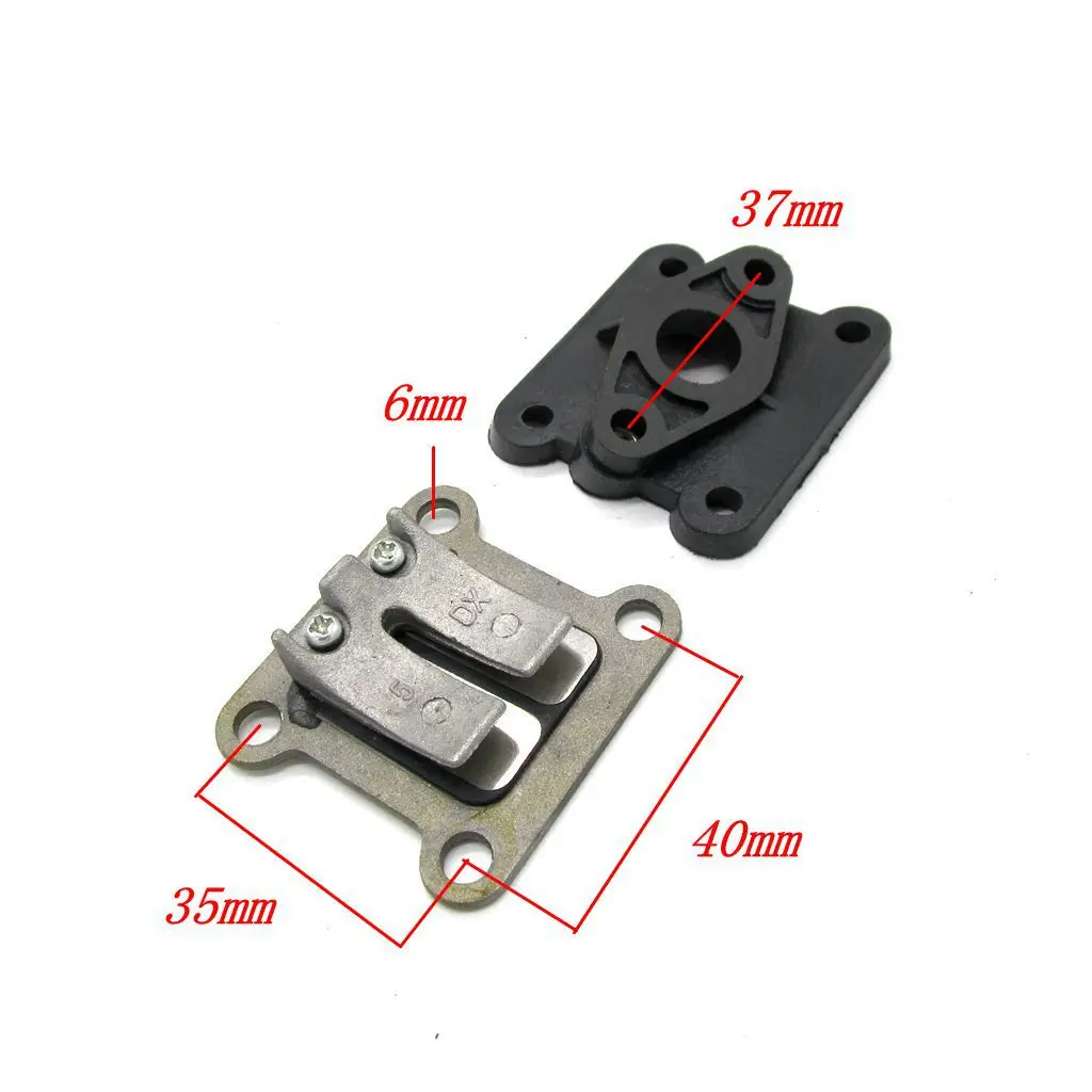40-6 small sports car 49cc intake valve two-stroke small off-road intake pipe valve plate
40-6 small sports car 49cc intake valve two-stroke small off-road intake pipe valve plate