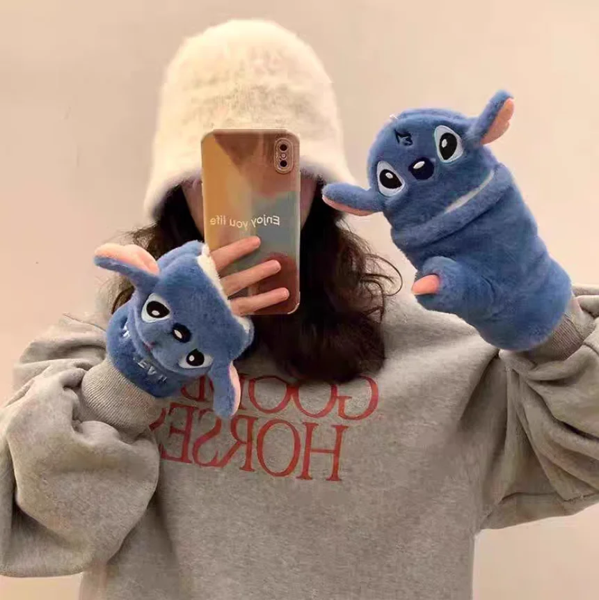Подлинные наушники Disney 2024 новинка Stitch Alex Didi перчатки зимние ветрозащитные теплые