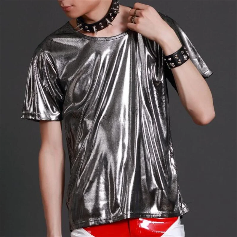 Man t shirt men singer personality tshirt streetwear short sleeve t-shirt men t shirts camiseta stage shirt homme gold silver
Man t shirt men singer personality tshirt streetwear short sleeve t-shirt men t shirts camiseta stage shirt homme gold silver