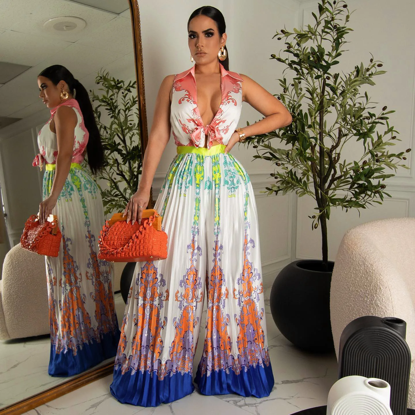 Women Summer Sexy Colorful Jumpsuits Boho Sleeveless Backless Wide Leg Long Overalls Rompers Female Loose Overalls Trousers
Women Summer Sexy Colorful Jumpsuits Boho Sleeveless Backless Wide Leg Long Overalls Rompers Female Loose Overalls Trousers