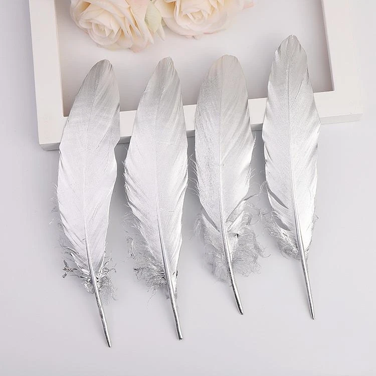 20 PCS/Lot Golden silver Dyed Goose Feathers Natural Crafts For Handmade Accessories DIY Beautiful Feather Decoration Wholesale
20 PCS/Lot Golden silver Dyed Goose Feathers Natural Crafts For Handmade Accessories DIY Beautiful Feather Decoration Wholesale