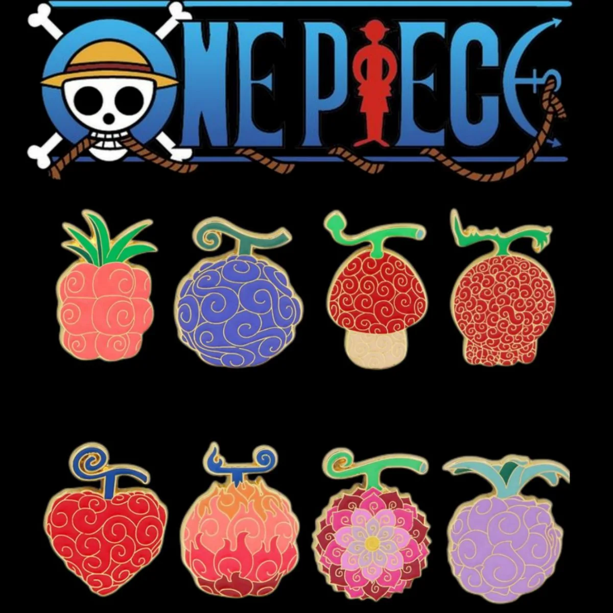 Anime Devil Fruit Enamel Pins One Piece Ace Law Gomu No Mi Lapel Cartoon Metal Brooch Jewelry For Women Men Backpack Bags Badge
Anime Devil Fruit Enamel Pins One Piece Ace Law Gomu No Mi Lapel Cartoon Metal Brooch Jewelry For Women Men Backpack Bags Badge