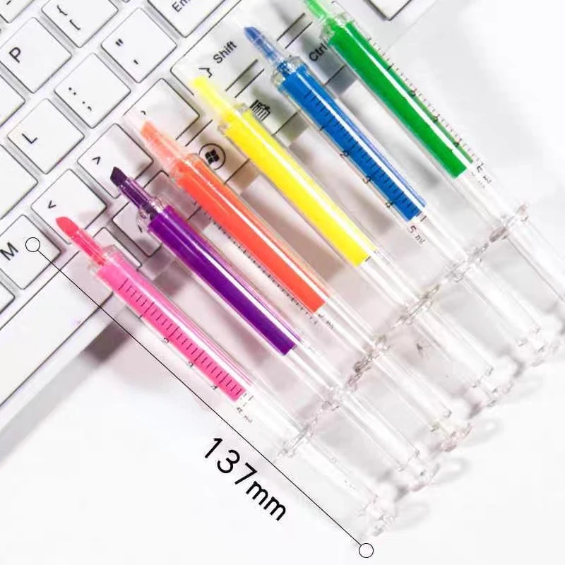 Kawaii Syringe Highlighter Pen Syringe Needle Shape Mechanical Color Ballpoint Pen for Office School Marker Writing Tool
Kawaii Syringe Highlighter Pen Syringe Needle Shape Mechanical Color Ballpoint Pen for Office School Marker Writing Tool