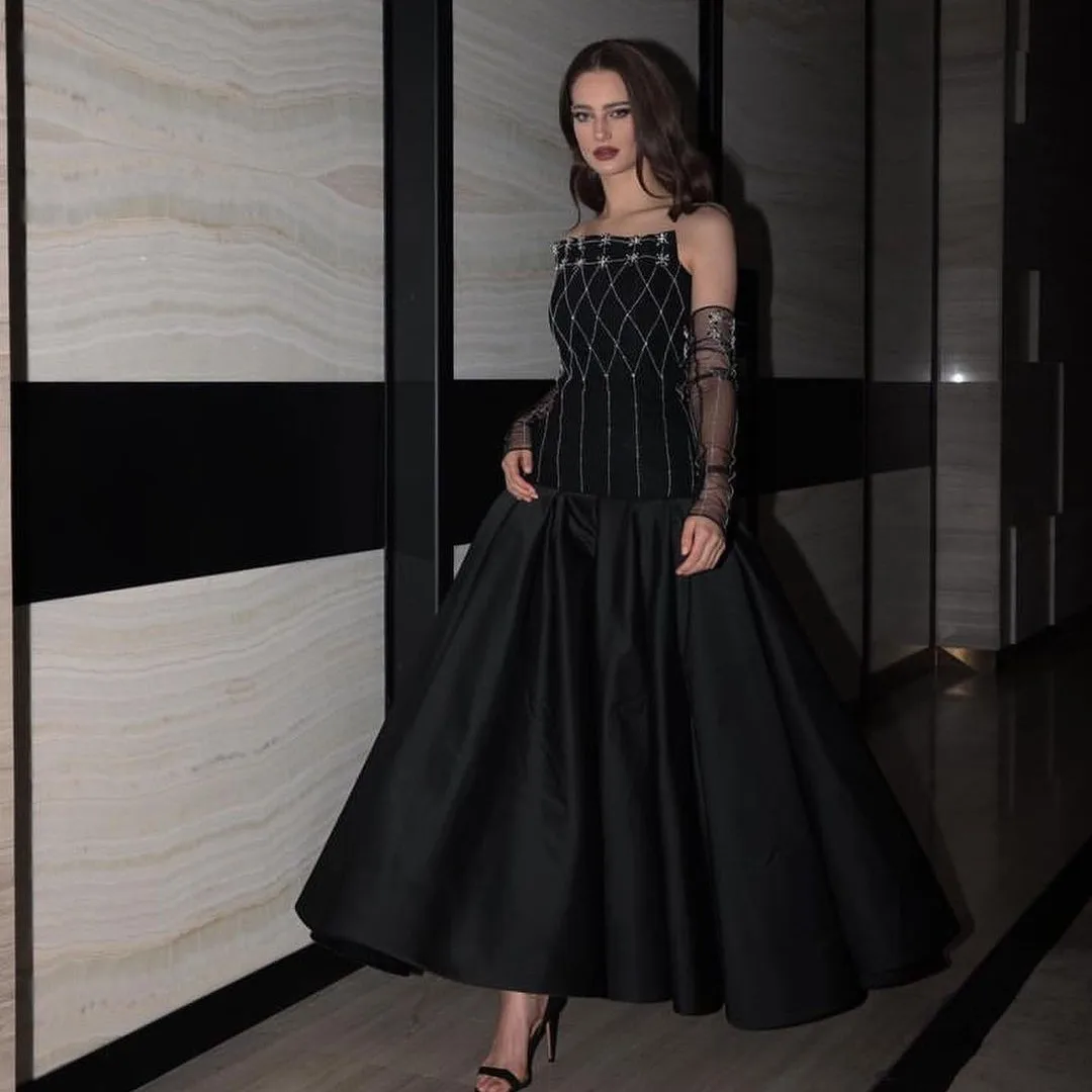 Sayulita Black Prom Dresses Strapless Handmade Beaded Pageant Party Birthday Gowns Detachable Long Sleeves Bride Wear Vestidos
Sayulita Black Prom Dresses Strapless Handmade Beaded Pageant Party Birthday Gowns Detachable Long Sleeves Bride Wear Vestidos