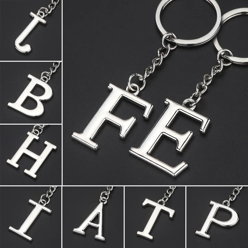 Fashion Simple A-Z Initials Keychains Metal 26 English Letters Couples Keyring Wallet Handbags Accessories
Fashion Simple A-Z Initials Keychains Metal 26 English Letters Couples Keyring Wallet Handbags Accessories