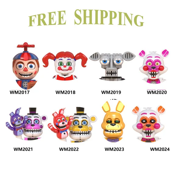 FNAF Mini Blocks Bonnie Foxy Freddy Balloons Boy Baby Game Figure Bricks Building Blocks Diy Assembled Model Toys Gifts WM6097
FNAF Mini Blocks Bonnie Foxy Freddy Balloons Boy Baby Game Figure Bricks Building Blocks Diy Assembled Model Toys Gifts WM6097