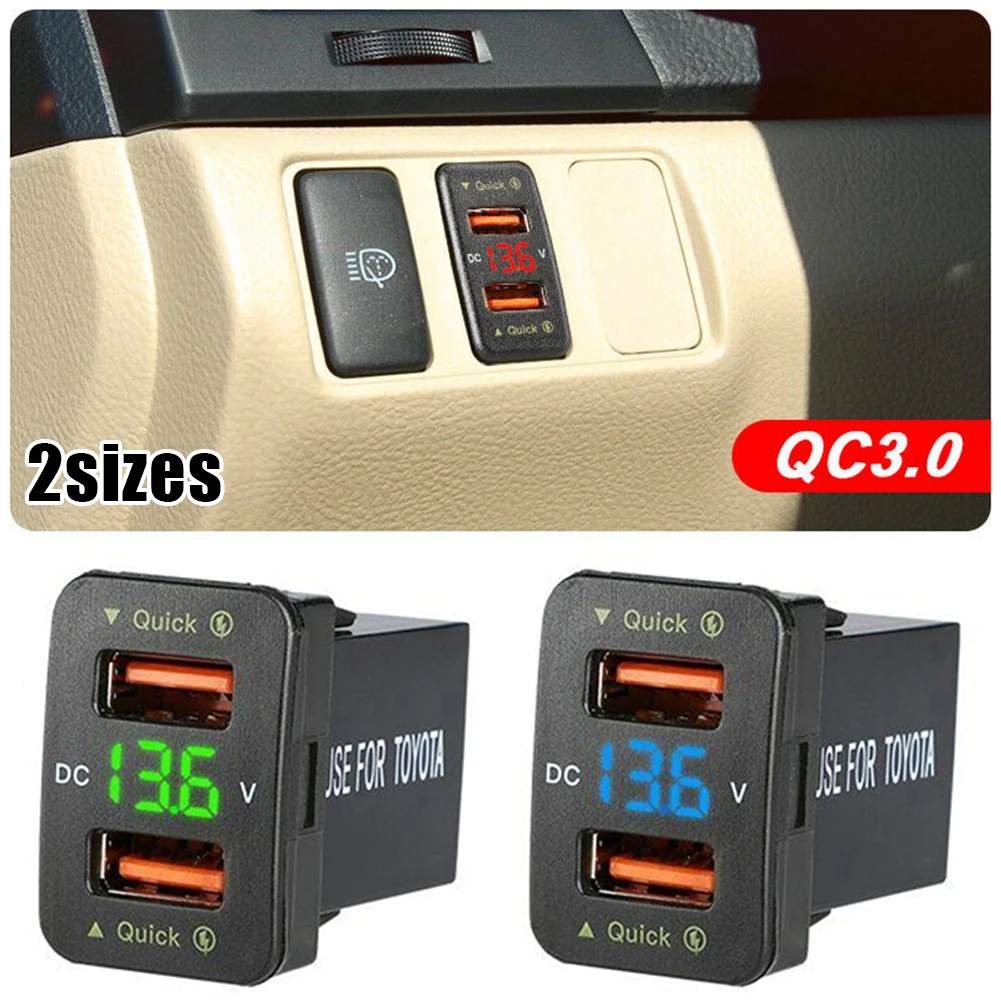 QC3.0 Car Fast Charger Dual Usb Modified Accessories Suitable For Toyota Corolla 36W Fast Charging Car Charging Voltage
QC3.0 Car Fast Charger Dual Usb Modified Accessories Suitable For Toyota Corolla 36W Fast Charging Car Charging Voltage