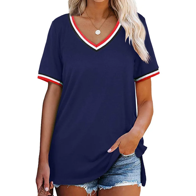 Ladies T-shirt Solid Color V-neck Slim Harajuku Aesthetic Retro Street Wear Oversized Long Sleeve White Basic Style 
Ladies T-shirt Solid Color V-neck Slim Harajuku Aesthetic Retro Street Wear Oversized Long Sleeve White Basic Style