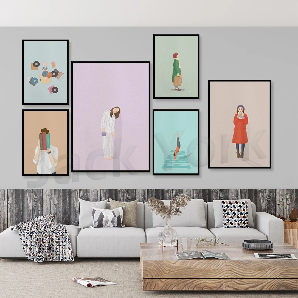 Humorous woman art for female coffee lovers, woman in pajamas poster for funny kitchen decoration
Humorous woman art for female coffee lovers, woman in pajamas poster for funny kitchen decoration