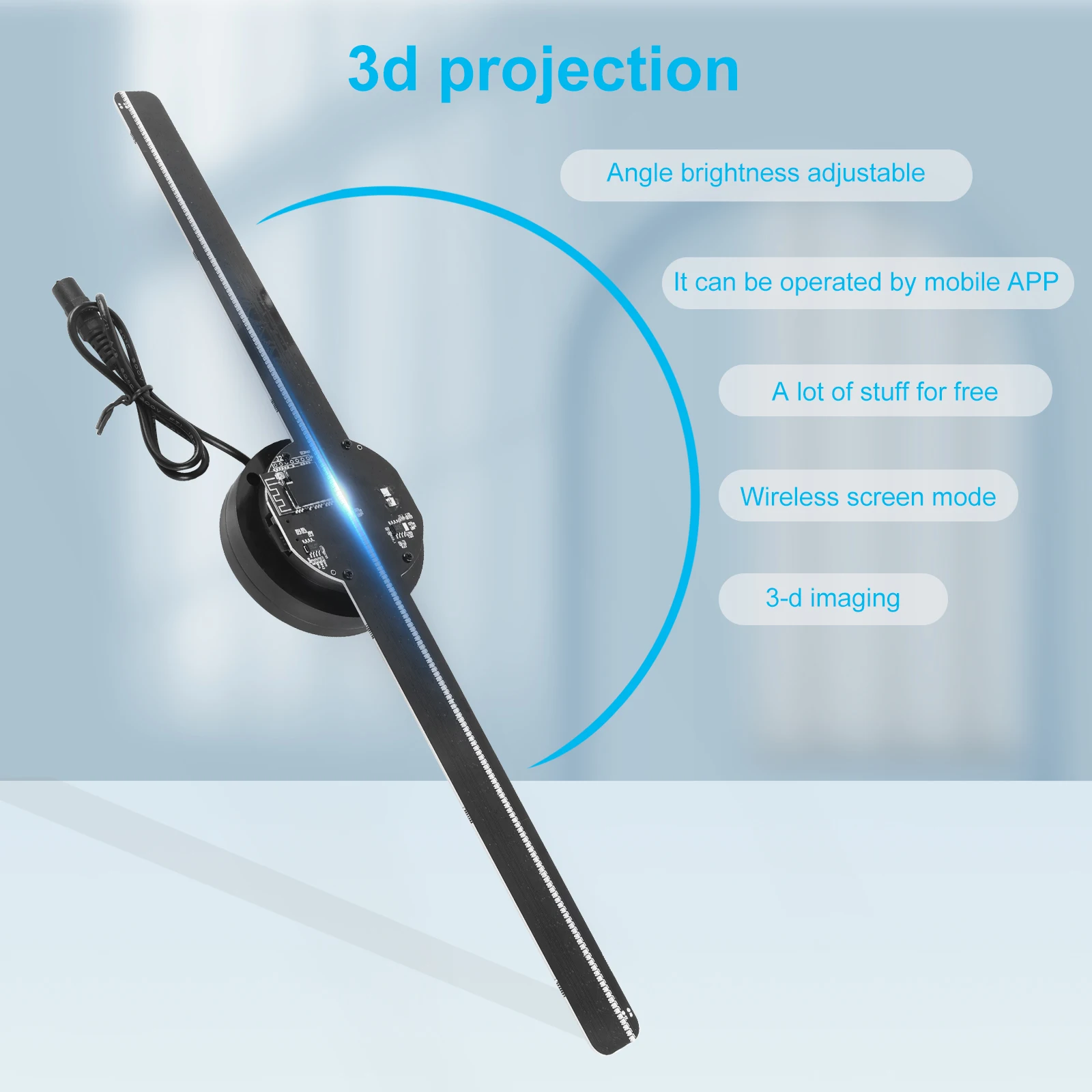 Рекламный проектор, 3D Wi-Fi 224 светодиодный голографический проектор, голографический вентилятор, рекламный проекционный проектор, коммерчес...
Рекламный проектор, 3D Wi-Fi 224 светодиодный голографический проектор, голографический вентилятор, рекламный проекционный проектор, коммерчес...