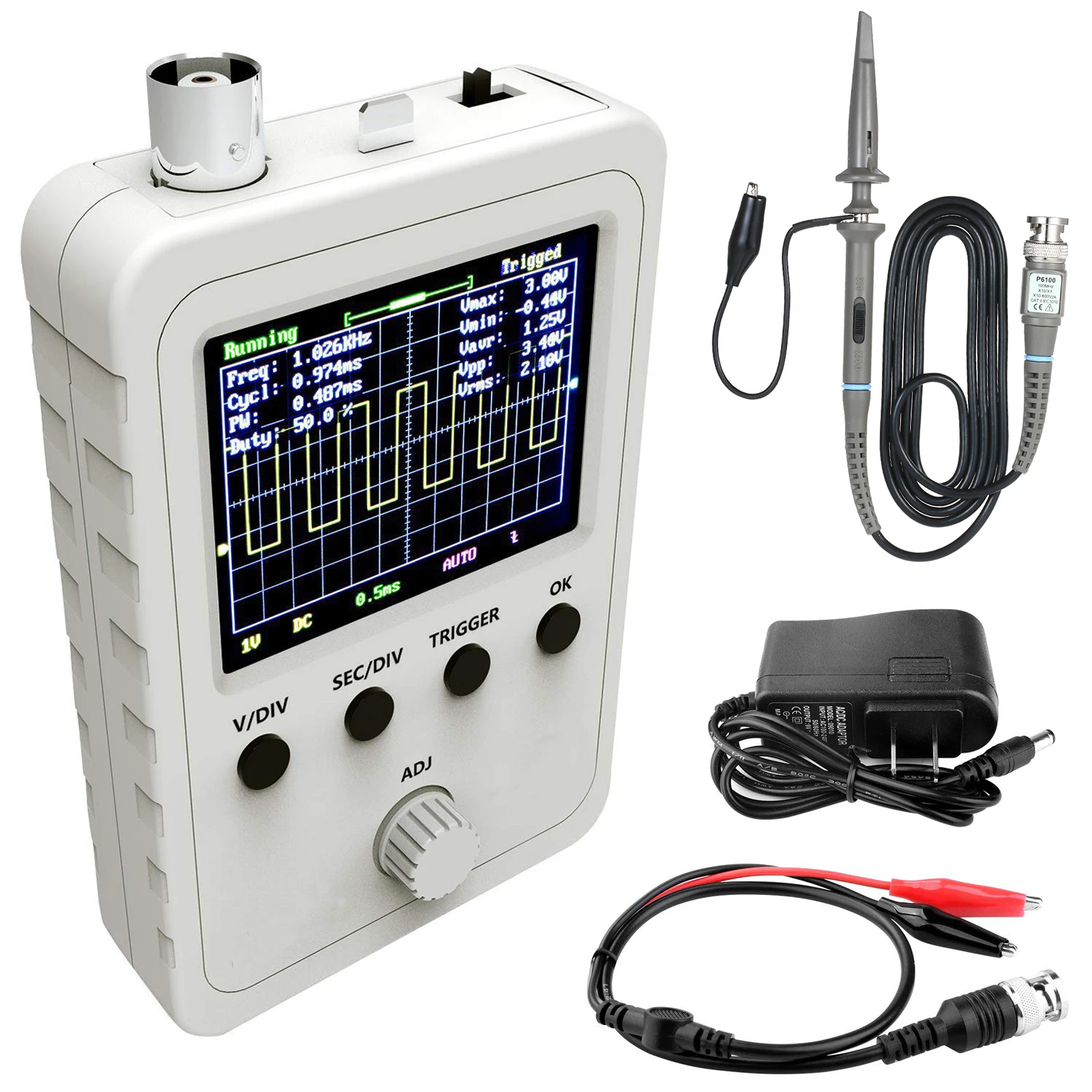Power Kit With And Bnc-clip 0-200khz Digital Updated Rate Bandwidth Prob 2.4 And Cable Oscilloscope Supply Sampling
Power Kit With And Bnc-clip 0-200khz Digital Updated Rate Bandwidth Prob 2.4 And Cable Oscilloscope Supply Sampling