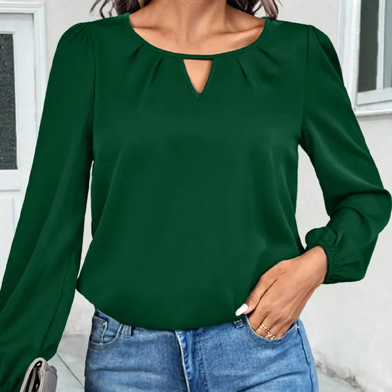 T-Shirts Long Sleeve Pullovers Solid Color O-neck Office Lady Simplicity Autumn Thin Fashion Loose Casual Vintage Women Clothing
T-Shirts Long Sleeve Pullovers Solid Color O-neck Office Lady Simplicity Autumn Thin Fashion Loose Casual Vintage Women Clothing
