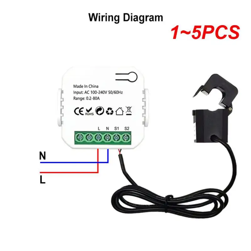 1~5PCS Tuya Smart Life WiFi Digital Energy Meter 80A with Current Transformer Sensor Clamp Power Consumption Monitor 110V 240V
1~5PCS Tuya Smart Life WiFi Digital Energy Meter 80A with Current Transformer Sensor Clamp Power Consumption Monitor 110V 240V