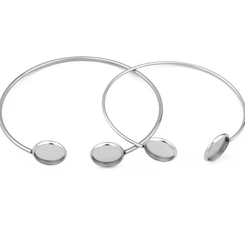5pcs/lot Stainless Steel Bangle Base Setting Blanks Fit 12mm Cabochon Bangle Base Setting Trays Diy Bracelets Making Accessory
5pcs/lot Stainless Steel Bangle Base Setting Blanks Fit 12mm Cabochon Bangle Base Setting Trays Diy Bracelets Making Accessory