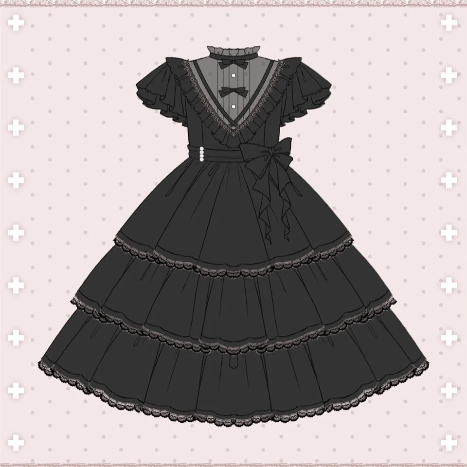 Morning Banquet Light Flower Wedding Dress Op Short Sleeve Daily Dresses Lolita Skirt Black White Gothic
Morning Banquet Light Flower Wedding Dress Op Short Sleeve Daily Dresses Lolita Skirt Black White Gothic