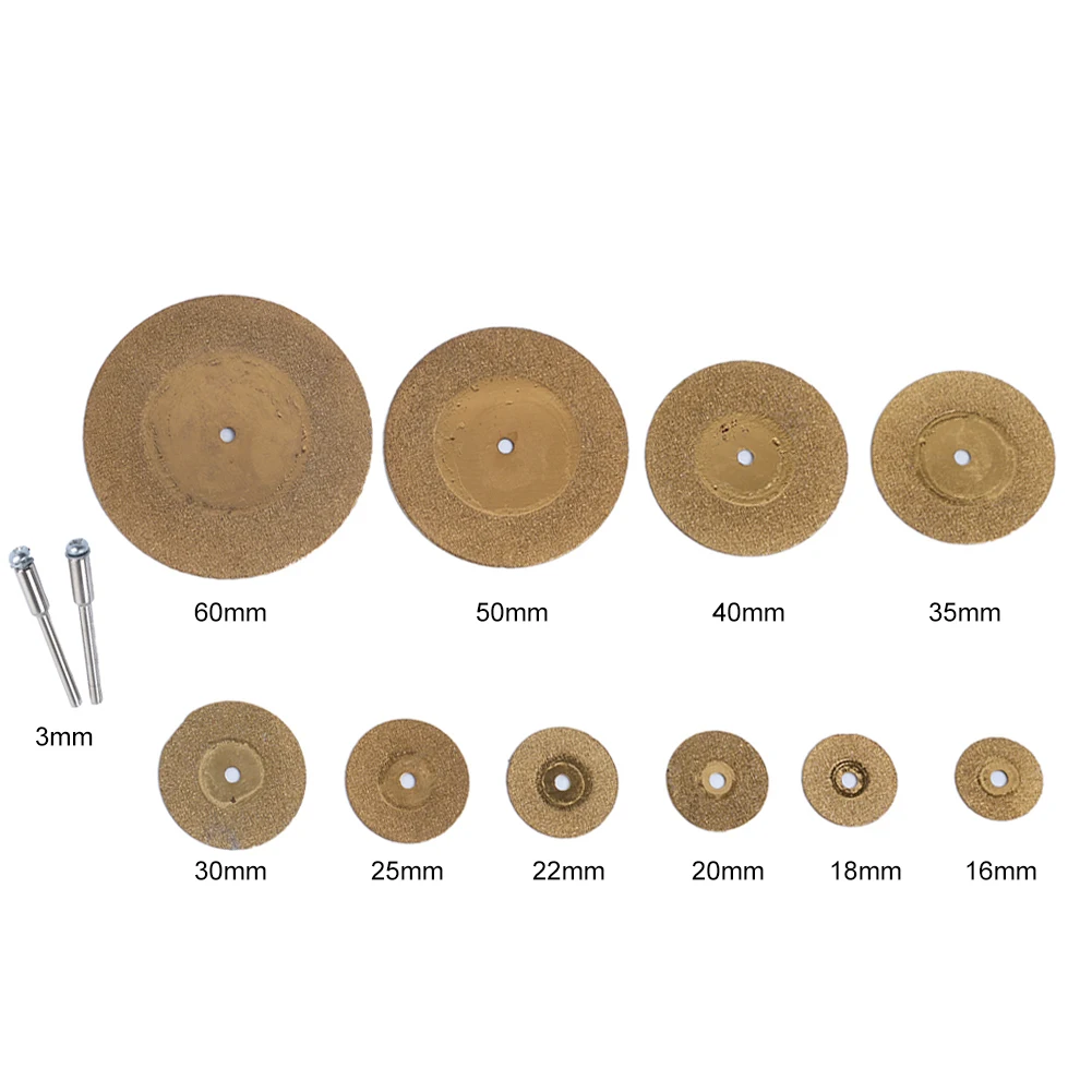 10pcs 16-60mm Diameter Mini Diamond Cutting Disc With Connecting Rod For Rotary Tools Circular Saw Blade Cutting Wood Glass
10pcs 16-60mm Diameter Mini Diamond Cutting Disc With Connecting Rod For Rotary Tools Circular Saw Blade Cutting Wood Glass