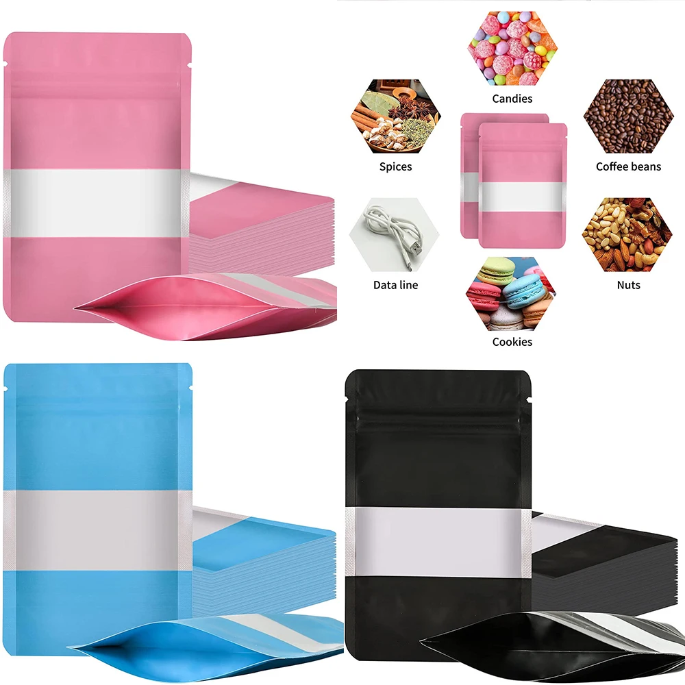 100 Pcs Resealable Smell Proof Mylar Bags With Clear Window Foil Pouch Stand-up Bags For Food Self Sealing Storage 3.5 x 5 Inch
100 Pcs Resealable Smell Proof Mylar Bags With Clear Window Foil Pouch Stand-up Bags For Food Self Sealing Storage 3.5 x 5 Inch