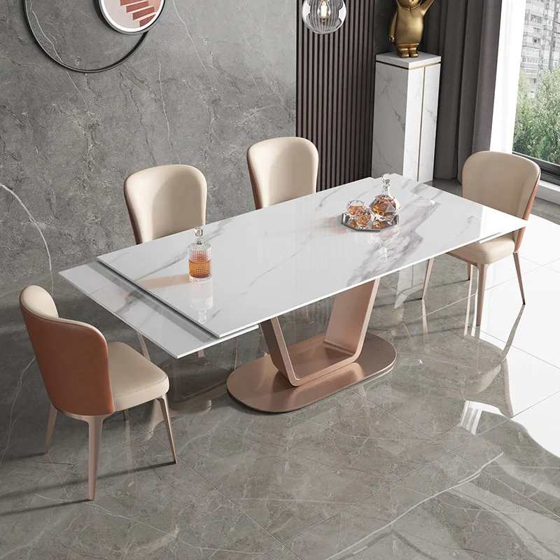 Rock retractable folding dining table Modern simple, light and luxurious multifunctional dining table and chair combination dini
Rock retractable folding dining table Modern simple, light and luxurious multifunctional dining table and chair combination dini