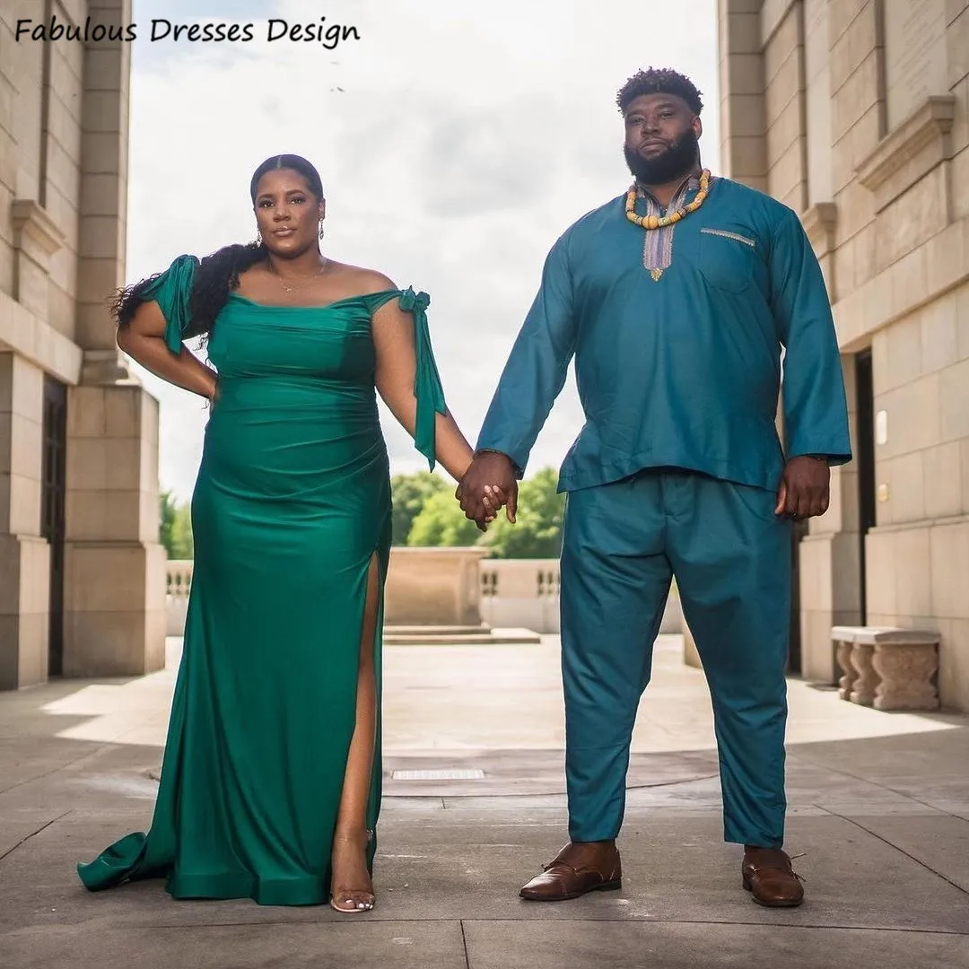 Plus Size Mermaid Bridesmaid Dresses Green Bowknot Off Shoulder With Slit Long Wedding Party Dress For Women Prom Gowns
Plus Size Mermaid Bridesmaid Dresses Green Bowknot Off Shoulder With Slit Long Wedding Party Dress For Women Prom Gowns