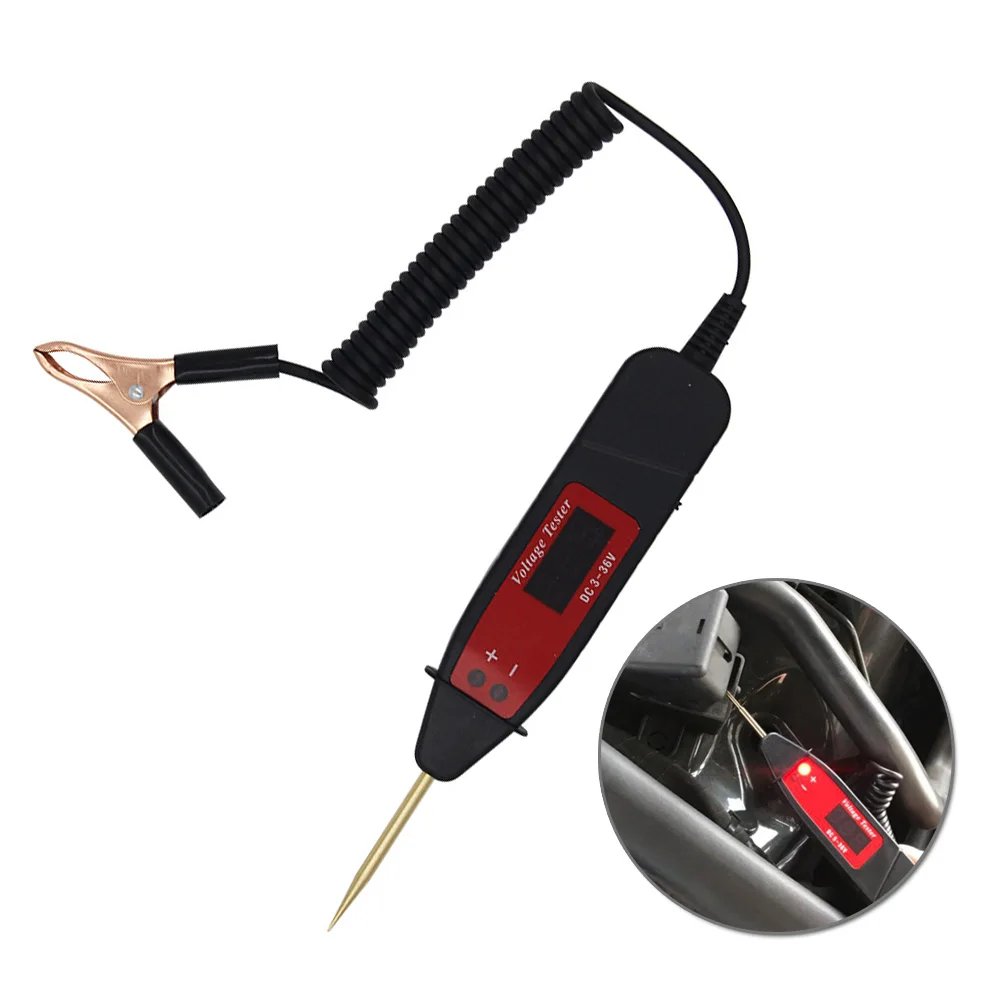 Tester Voltage Test Pen Car LCD Digital Easy To Operate Electric Pen LED Light Probe Detector With TPU Spring Wire
Tester Voltage Test Pen Car LCD Digital Easy To Operate Electric Pen LED Light Probe Detector With TPU Spring Wire