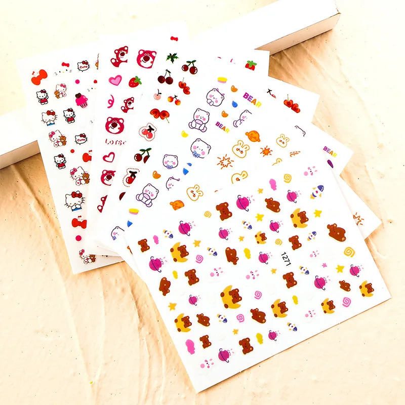 6Pcs Cartoon Bear Nail Stickers Mixed Adhesive Decals for Manicure Art Colorful Fresh Design Nail Art Decorations Stickers
6Pcs Cartoon Bear Nail Stickers Mixed Adhesive Decals for Manicure Art Colorful Fresh Design Nail Art Decorations Stickers