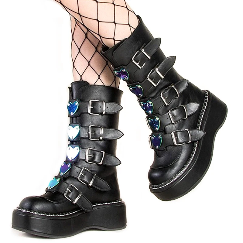 Brand Design Motorcycle Boots Fashion Street Platform Gothic Women Boots Halloween Party Cosplay Metal Punk Woman Shoes Big Size
Brand Design Motorcycle Boots Fashion Street Platform Gothic Women Boots Halloween Party Cosplay Metal Punk Woman Shoes Big Size