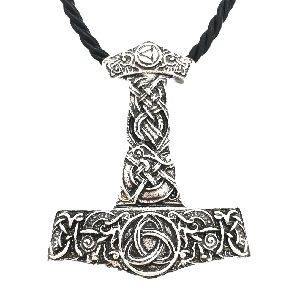 Nostalgia Thor Hammer Mjolnir Aegishjalmur Dragon Men Viking Rune Norse Trinity Ethnic Jewelry Necklace
Nostalgia Thor Hammer Mjolnir Aegishjalmur Dragon Men Viking Rune Norse Trinity Ethnic Jewelry Necklace