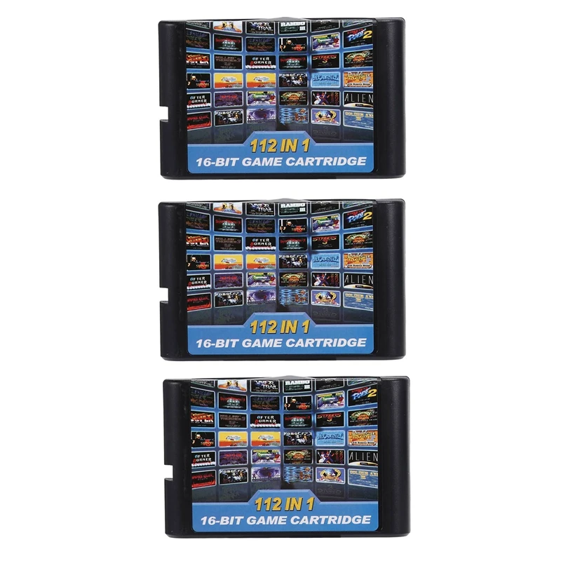 Игровой картридж 3X 112 в 1, 16-битный игровой Картридж для Sega Megadrive Genesis, картридж для PAL и NTSC
Игровой картридж 3X 112 в 1, 16-битный игровой Картридж для Sega Megadrive Genesis, картридж для PAL и NTSC