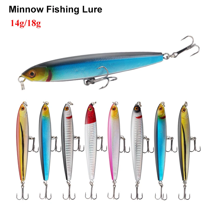 Minnow рыболовная приманка длинный броск 14 г 18 г Whopper Морская рыбалка окунь снасти Pesca морские приманки Articulos De Pesca
Minnow рыболовная приманка длинный броск 14 г 18 г Whopper Морская рыбалка окунь снасти Pesca морские приманки Articulos De Pesca