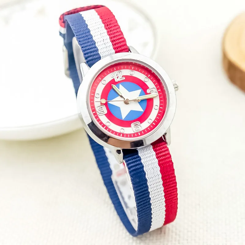 Disney USA Shield Captain Glow Canvas Breathable Outdoor Children's Watch Birthday Gift Life Waterproof Fashion campus
Disney USA Shield Captain Glow Canvas Breathable Outdoor Children's Watch Birthday Gift Life Waterproof Fashion campus