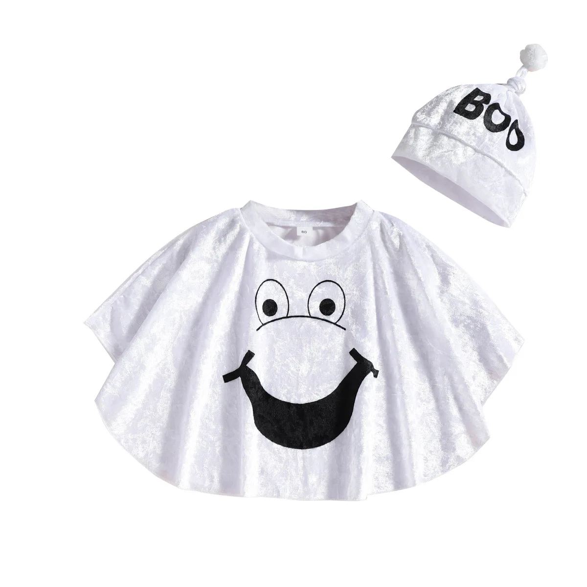 

Umorden Малыш Дети призрак плащ накидка пончо костюм с шляпой бархатный Хэллоуин косплей Новинка