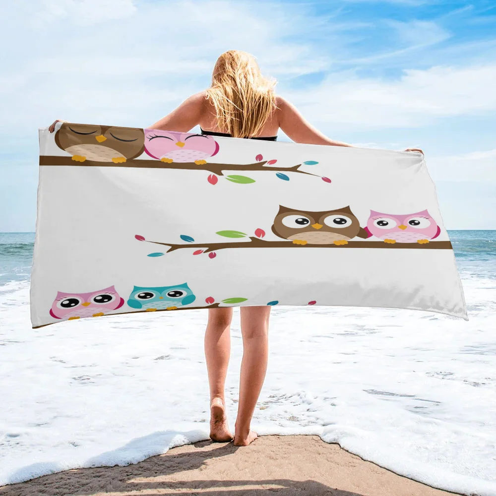 Cartoon Owl Couple Standing On A Branch Bath Towel Camping Bathroom Accessories Microfiber Beach Towel Bath Towels for Adults
Cartoon Owl Couple Standing On A Branch Bath Towel Camping Bathroom Accessories Microfiber Beach Towel Bath Towels for Adults