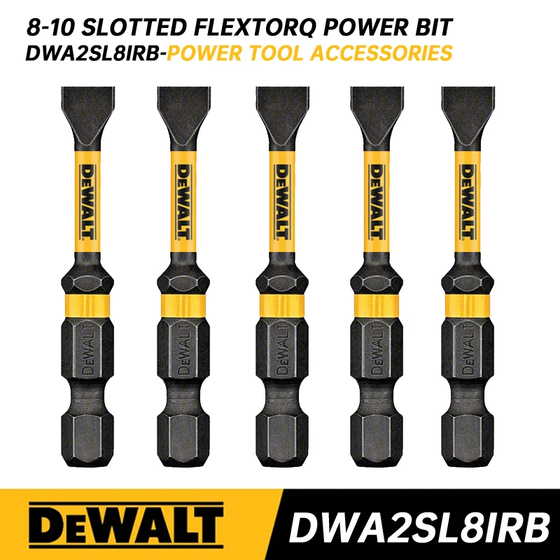 DEWALT DWA2SL8IRB IMPACT READY 8-10 Slotted Flextorq Power Bit 1/4 Shank S2 Steel 2 in Length Drill Bits Power Tool Accessories
DEWALT DWA2SL8IRB IMPACT READY 8-10 Slotted Flextorq Power Bit 1/4 Shank S2 Steel 2 in Length Drill Bits Power Tool Accessories