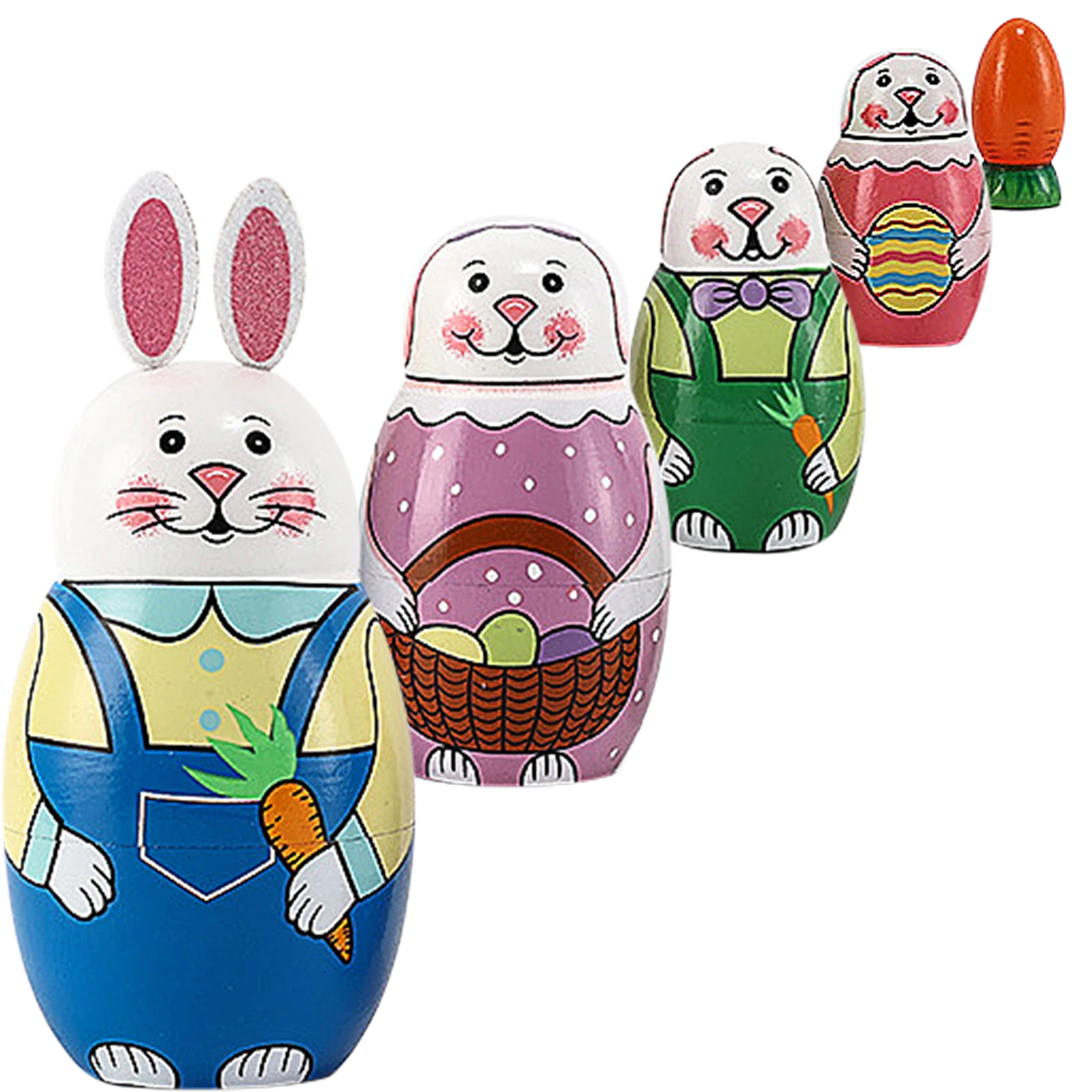 Easter Bunny Nesting Doll Set Tall Cute Nesting Dolls Handmade Wooden Different Pattern Small Items Home Decoration Easter Day
Easter Bunny Nesting Doll Set Tall Cute Nesting Dolls Handmade Wooden Different Pattern Small Items Home Decoration Easter Day