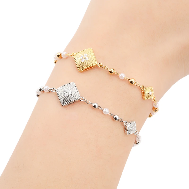 Bracelet HADIYANA Fashion Charm Bracelet Women's Cubic Zirconia Adjustable Fashion Pearl Jewelry SL3373 Valentine's Day Gift
Bracelet HADIYANA Fashion Charm Bracelet Women's Cubic Zirconia Adjustable Fashion Pearl Jewelry SL3373 Valentine's Day Gift