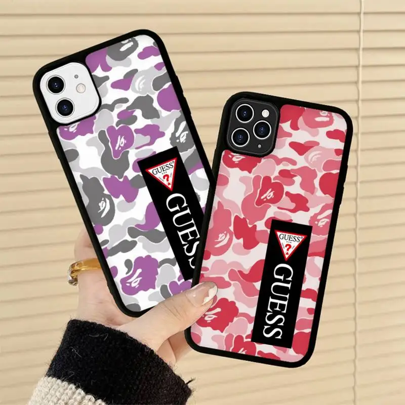 Luxury Guess Camouflage Pattern Camo Phone Case Silicone PC+TPU Case for iPhone 11 12 13 Pro Max 8 7 6 Plus X SE XR
Luxury Guess Camouflage Pattern Camo Phone Case Silicone PC+TPU Case for iPhone 11 12 13 Pro Max 8 7 6 Plus X SE XR