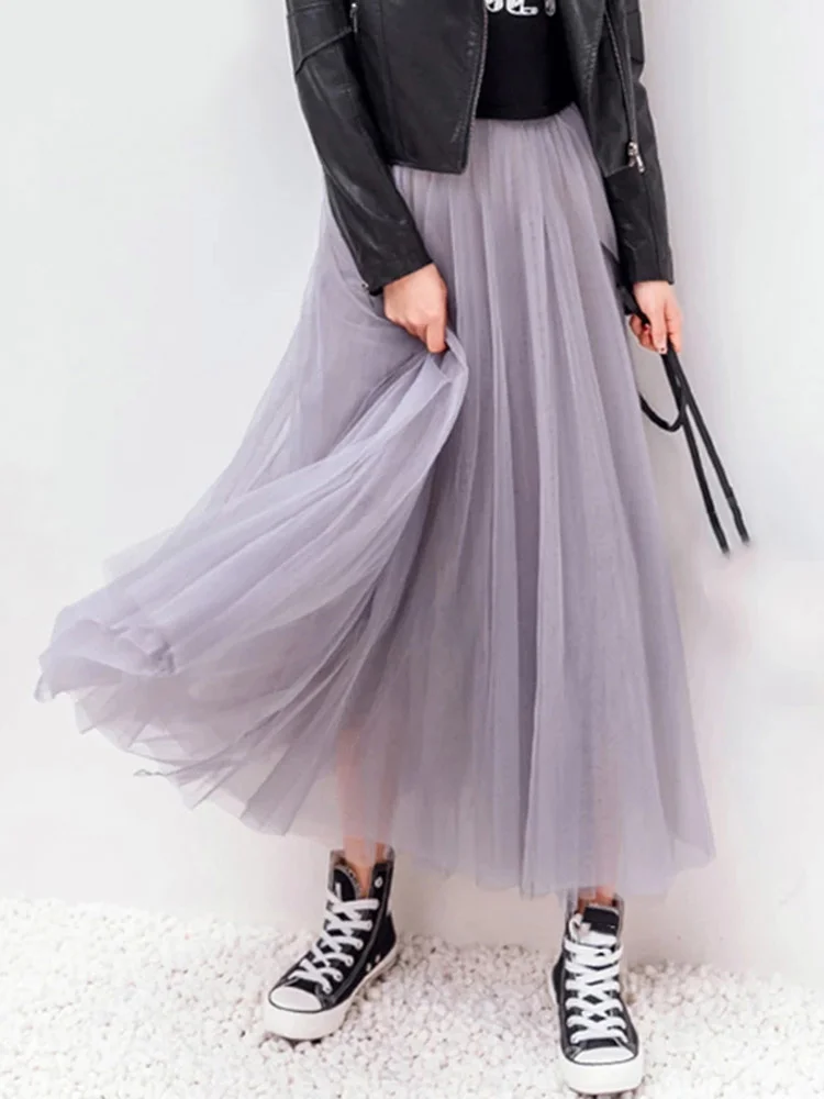 JMPRS Vintage Tulle Skirt Summer Women Elastic High Waist Mesh Pleated Skirts Elegant Korean A Line Office Ladies Skirt New
JMPRS Vintage Tulle Skirt Summer Women Elastic High Waist Mesh Pleated Skirts Elegant Korean A Line Office Ladies Skirt New