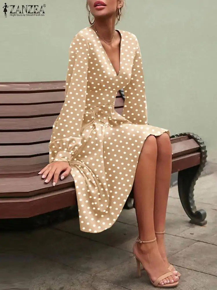 ZANZEA Lady Chic V Neck Robe Femme 2022 Spring Long Sleeve Vestidos French Elegant Dress For Women Casual Midi Dresses Oversized
ZANZEA Lady Chic V Neck Robe Femme 2022 Spring Long Sleeve Vestidos French Elegant Dress For Women Casual Midi Dresses Oversized