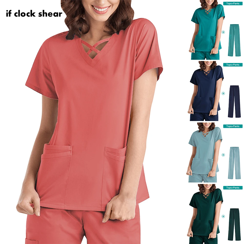 Unisex Nursing Scrub Suit Women Men Nurse Uniform Medical Surgical Clothing Dental Clinic Uniforms Hospital Doctor Costume Women
Unisex Nursing Scrub Suit Women Men Nurse Uniform Medical Surgical Clothing Dental Clinic Uniforms Hospital Doctor Costume Women