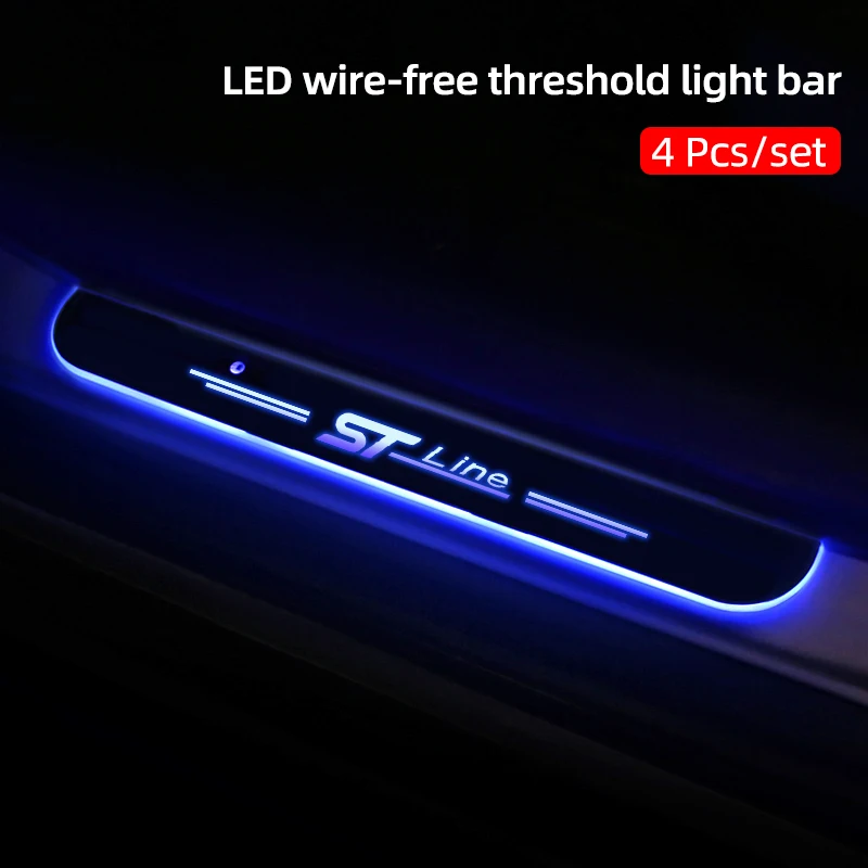 Wireless LED Ambient Light Car Scuff Plate Pedal Door Sill Pathway Light For ST Logo Ford FOCUS Mondeo Fiesta Kuga MK2 MK3 Car
Wireless LED Ambient Light Car Scuff Plate Pedal Door Sill Pathway Light For ST Logo Ford FOCUS Mondeo Fiesta Kuga MK2 MK3 Car
