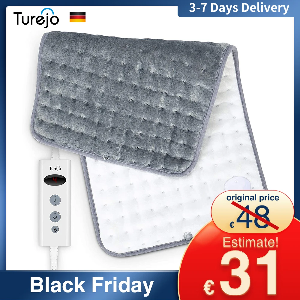 Electric Heat Pad, Heating Pads for Back Pain Relief, Auto Shut Off Heated Pad 30s Fast Heating Machine Washable 30x60 cm, Grey
Electric Heat Pad, Heating Pads for Back Pain Relief, Auto Shut Off Heated Pad 30s Fast Heating Machine Washable 30x60 cm, Grey