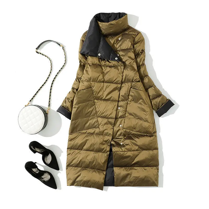 2022 Fashion Women Double Sided Down Long Jacket Winter Turtleneck White Duck Down Coat Double Breasted Warm Padded Parkas Snow
2022 Fashion Women Double Sided Down Long Jacket Winter Turtleneck White Duck Down Coat Double Breasted Warm Padded Parkas Snow