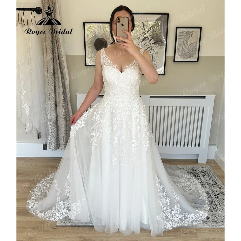 Brautkleid Charming V Neck Lace Sleeveless Wedding Dress for Women 2024 Illusion Back Wedding Bridal Gown abito da sposa Elegant
Brautkleid Charming V Neck Lace Sleeveless Wedding Dress for Women 2024 Illusion Back Wedding Bridal Gown abito da sposa Elegant